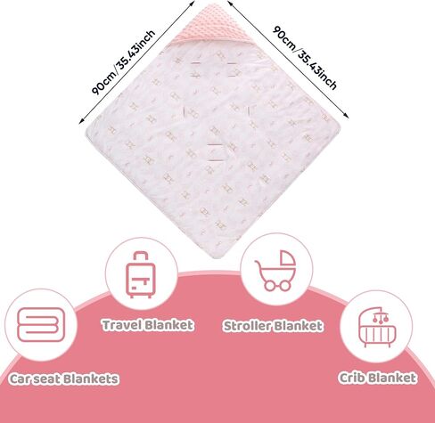 Winter Baby Car Seat Blanket-Universal Car Seat Covers for Baby,Thicken Warm Swaddle Blankets for Infants Newborn,Boys and Girls Baby Bunting for Stroller 35"x35"(Car Dinosaur+Dark Blue) in Kuwait