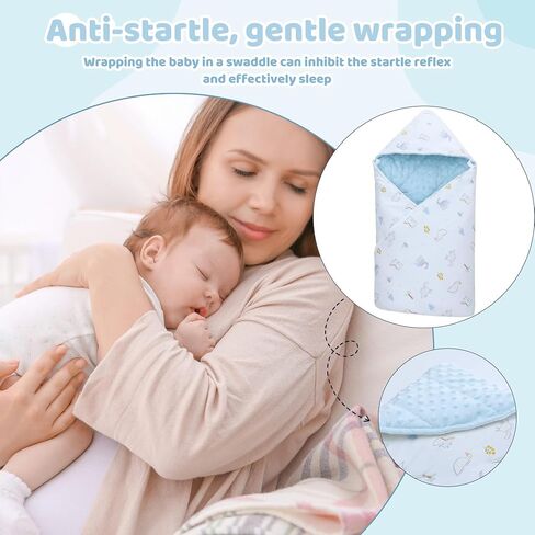 Winter Baby Car Seat Blanket-Universal Car Seat Covers for Baby,Thicken Warm Swaddle Blankets for Infants Newborn,Boys and Girls Baby Bunting for Stroller 35"x35"(Car Dinosaur+Dark Blue) in Kuwait