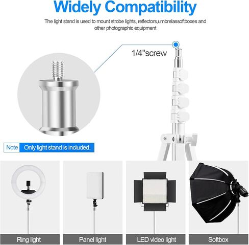 WELLMAKING Light Stand, 72 inches led Light Stand Reverse Folding Light Tripod for Photography, Portable Light Tripod, Reflector Stand Suitable for Streaming, vlog, YouTube in Saudi Arabia