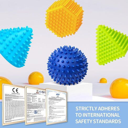 Sensory Toys for Babies, Montessori Textured Baby Balls and Wheat Straw Rattle, Baby Toys for 6-12 Months, Ideal Newborn Gifts for Boys and Girls, Toddler Toys for 1-3 in Saudi Arabia