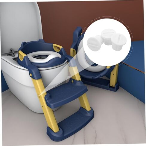 ifundom 6 Pcs Toilet Ladder Screws Training Toilet Accessories Training Toilet Screws Toilet Ladder Screw Replacement Toilet Parts Toddler Plastic Convenience Shelf Foldable White in Saudi Arabia