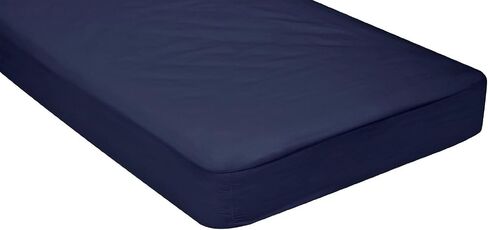 Gilbins Cot Size 30" x 75" Fitted Sheet, Made of Cotton, Perfect for Camp Bunk Beds/RVs/Guest Beds Navy in Kuwait