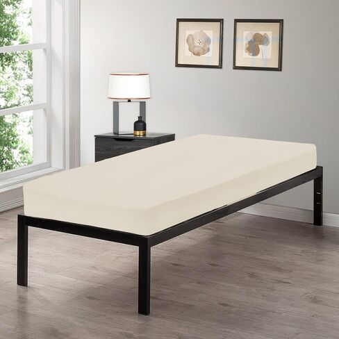 Gilbins Cot Size 30" x 75" Fitted Sheet, Made of Cotton, Perfect for Camp Bunk Beds/RVs/Guest Beds Navy in Kuwait