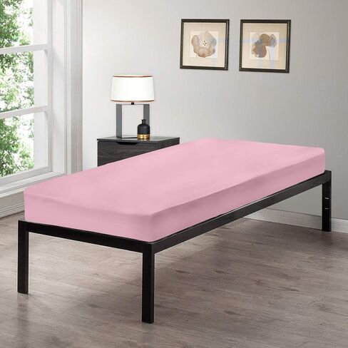 Gilbins Cot Size 30" x 75" Fitted Sheet, Made of Cotton, Perfect for Camp Bunk Beds/RVs/Guest Beds Navy in Kuwait