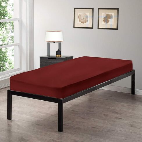 Gilbins Cot Size 30" x 75" Fitted Sheet, Made of Cotton, Perfect for Camp Bunk Beds/RVs/Guest Beds Navy in Kuwait