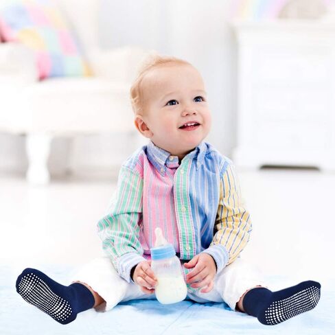 جوارب Tphon Kids غير قابلة للانزلاق للأطفال الصغار 12 زوجًا من الجوارب اللاصقة المضادة للانزلاق للأطفال الرضع من عمر 1 إلى 10 سنوات in Kuwait
