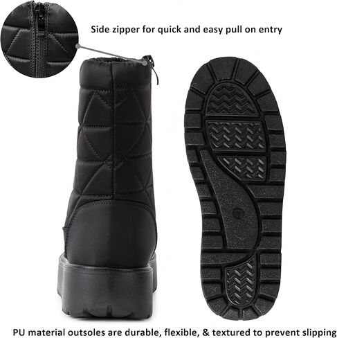 Alpine Swiss Zoey Womens Winter Boots Waterproof Snow Booties Faux Fur Lined Shoes in Kuwait