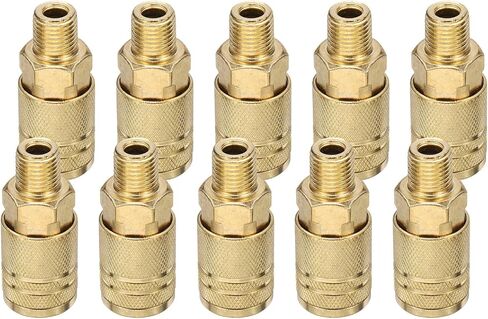 HARFINGTON 10 قطعة مقرنة صناعية ذكر 1/4 "NPT M نمط خرطوم هواء تركيبات موصل سريع مقرنة هواء لضاغط الهواء أدوات تعمل بالهواء المضغوط in Saudi Arabia