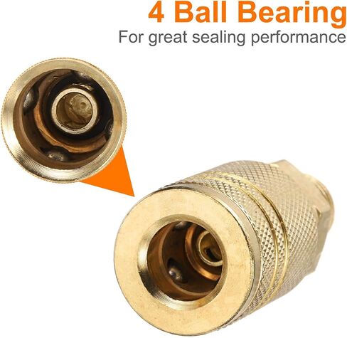 HARFINGTON 10 قطعة مقرنة صناعية ذكر 1/4 "NPT M نمط خرطوم هواء تركيبات موصل سريع مقرنة هواء لضاغط الهواء أدوات تعمل بالهواء المضغوط in Saudi Arabia