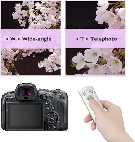 إصدار مصراع الكاميرا اللاسلكية عن بعد من AODELAN لكاميرا Canon EOS RP/EOS R/R3/R5/R6/R7/R10/M50/EOS M6 Mark II/R/RP /90D /6D Mark II /800D /850D /250D/Rebel SL2 / T7i /G5 X Mark II /G7 X Mark III in Kuwait