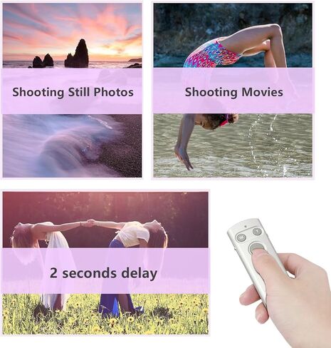 إصدار مصراع الكاميرا اللاسلكية عن بعد من AODELAN لكاميرا Canon EOS RP/EOS R/R3/R5/R6/R7/R10/M50/EOS M6 Mark II/R/RP /90D /6D Mark II /800D /850D /250D/Rebel SL2 / T7i /G5 X Mark II /G7 X Mark III in Kuwait