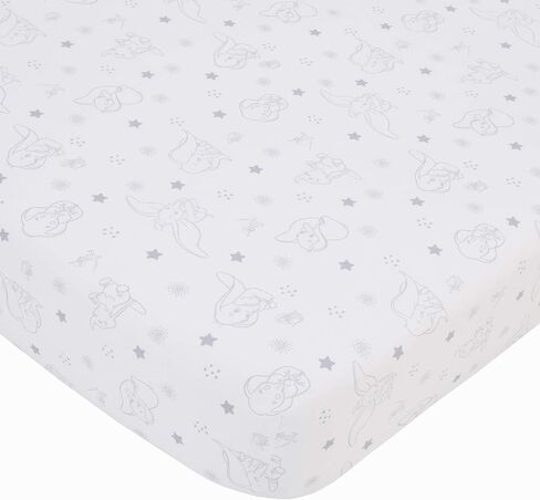 Disney Dumbo - Shine Bright Little Star Aqua, Grey, Yellow & Orange 3Piece Nursery Crib Bedding Set - Comforter, Fitted Crib Sheet, Dust Ruffle, Aqua, Grey, Yellow, Orange in Saudi Arabia