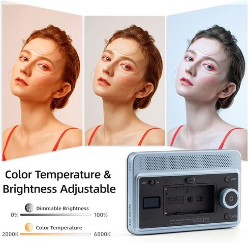 لوحة إضاءة فيديو LED، VILTROX Sprite15C RGB لوحة إضاءة تصوير فيديو محمولة على الكاميرا قابلة للتعتيم لكاميرا الفيديو DSLR مع بطارية وكابل من النوع C، سطوع عالي، لون RGB كامل 360 درجة و2800-6800K in Saudi Arabia