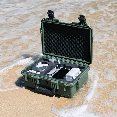 جراب Lykus Titan MM410 مقاوم للماء (أخضر) لهاتف DJI Mini 4 Pro/Mini 3/Pro وDJI RC 2/RC/RC-N2/N1، يدعم 7 بطاريات وحبل RC [الجراب فقط] in Kuwait