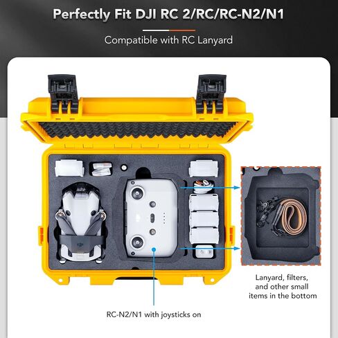 جراب Lykus Titan MM410 مقاوم للماء (أخضر) لهاتف DJI Mini 4 Pro/Mini 3/Pro وDJI RC 2/RC/RC-N2/N1، يدعم 7 بطاريات وحبل RC [الجراب فقط] in Kuwait
