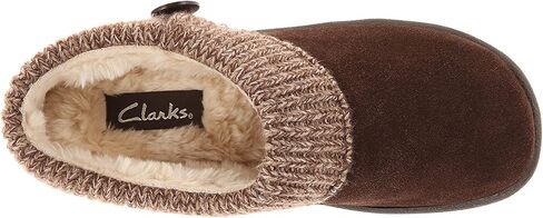 شبشب نسائي من الجلد من Clarks مصنوع من الجلد المحبوك وأساور أكمام (8، بني) in Saudi Arabia