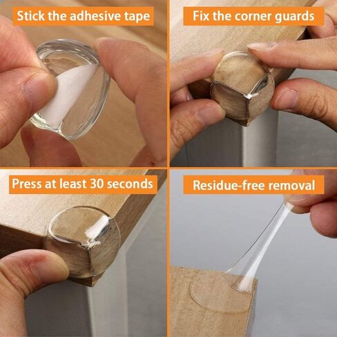 Baby Proofing Corner Protectors,Baby Safety Corner Guards,16 Pack Pre-Taped Table Corner Protectors for Baby Furniture Corner & Edge Safety Bumpers with Strong Adhesion in Saudi Arabia
