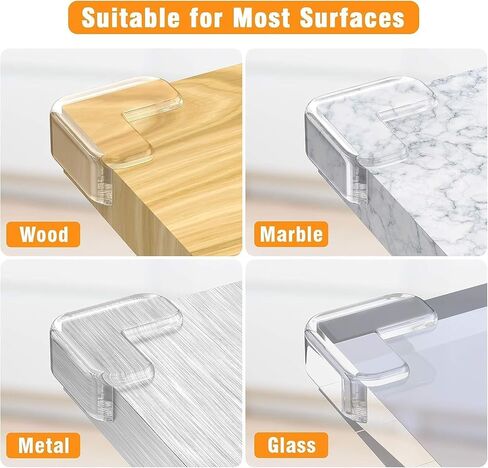 Baby Proofing Corner Protectors,Baby Safety Corner Guards,16 Pack Pre-Taped Table Corner Protectors for Baby Furniture Corner & Edge Safety Bumpers with Strong Adhesion in Saudi Arabia