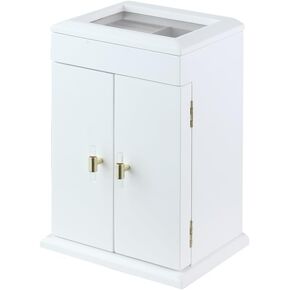 Hives and Honey Lina Jewelry Chest - Modern White Storage Organizer for Jewelry and Beauty Essentials