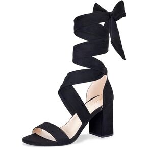 Elisabet Tang Women's Sandals Chunky Heels Lace Up Block Heels Open Toe Crisscross Strappy sandals Heel Sandals Fashsion Casual Prom Shoes For Women
