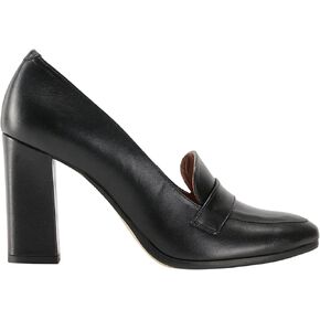 MOOMMO Women's Chunky Block Heel Pumps Round Closed Toe Slip On Oxford Loafers Shoes High Heels Snake Skin Work Pump Suede Loafer for Office Ladies Classic Formal Business Professional 4-13 M US