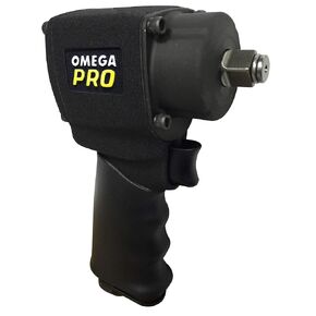 Omega Pro 82001 1/2 Inch Air Impact Wrench - Mini Pneumatic Compact Impact Gun 500 ft/lb