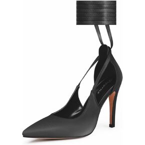 Women's High Heels Closed Pointed Toe Sexy Lace Up Wedding Evening Dress Pumps Shoes