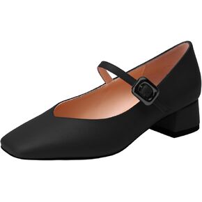 Pumps for Women with Chunky Heels and Closed Toe Elegant Mary Jane Shoes Comfortable Low Wedge for Work Trendy Business Pumps for Office/Prom