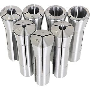 Steel Collet 1/32-1 Inch R8 Collet Kit for Milling Machine 29 Pieces