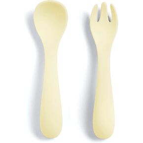 Baby Utensils Set - Safe and Easy-to-Use Baby Spoons and Forks for 6-12 Months, Perfect Toddler Utensils for 1 Year Old, BPA-Free Baby Eating Utensils (Mint Green)