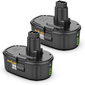 Powilling 2 Pack 6.5Ah DC9096 Replacement for Dewalt 18V XRP Battery DC9096 DC9098 DC9099 DE9039 DE9095 DE9096 DE9098 DW9095 DW9096 DW9098 DE9503 DC9182 for 18Volt Dewalt Batteries