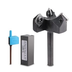 Genmitsu CNC SpoilBoard Surfacing Router Bit 1/4" Shank 1-1/2" Cutting Diameter, 3 Wings Carbide Insert Slab Flattening Router Bit, Planing Bit Wood Planer Bit for Woodworking Carving, 3LRBC01A