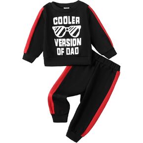 Infant Baby Boy Clothes Fall Winter Newborn Outfit Toddler Long Sleeve Crewneck Sweatshirt Pants Set Cute Boy Outfit in Kuwait