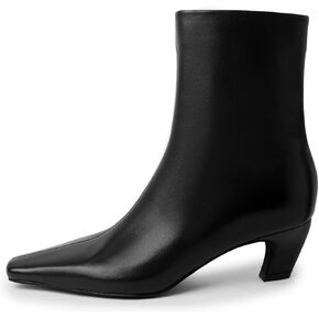 Beauty Cry Women's Booties Kitten Low Heel Square Toe Ankle Boots