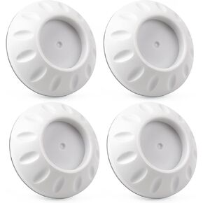 4 Pack Baby Gate Wall Protector, Gates Wall Cups, Baby Gate Extension Guard, Pressure Mounted Gates to Protect Walls & Doorways from Pet & Dog Gates & Stairs, White