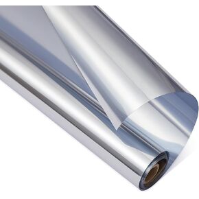 Coavas Window Privacy Film Heat Blocking Reflective Window Tint for Home, One Way Daytime Privacy Window Static Cling See Out Not in Anti UV Mirror Window Film, Silver, 17.5x78.7 Inch in Saudi Arabia