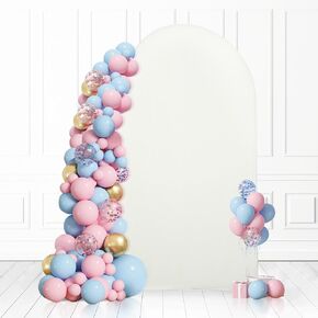 Eternal Beauty Arch Backdrop Cover, 6 Ft Wedding Arch Cover, Spandex Fitted Arch Backdrop Cover for Birthday Party Baby Shower Wedding Decoration- Ivory