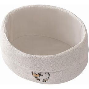 Faux Sherpa Cubic Storage Basket, 14 * 10 * 5.5 inch, Shower Gift Basket for Shelves Home Organization, Toy Snacks Cosmetics Organizer, Rectangular