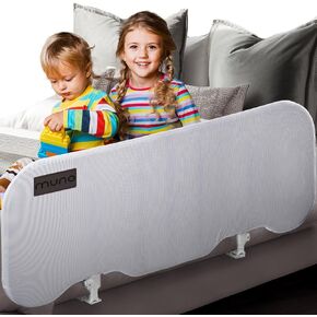 Bed Rail for Toddlers, Extra Long Safety Guard, Foldable & Adjustable Mesh Rail for Toddlers and Kids, Fits Twin, Full, Queen & King Beds, Travel Child Bed Side Bedrail- Lavender