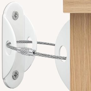 Furniture Anchors (8 Pack) for Baby Proofing, Anti Tip Furniture Anchor Securing 420lbs Tension Earthquake Resistant Metal Furniture Wall Anchor Prevent Baby Pet from Falling Furniture