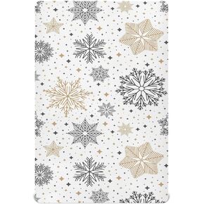 Fitted Crib Sheet for Boys Girls Cute Watercolor Gingerbread Christmas Baby Crib Sheets Blue Snowflake Bassinet Sheets Crib Mattress Bed Sheets for Toddler Newborn Infant 27 x 39 in in Saudi Arabia