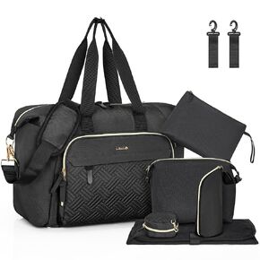 7pcs Diaper Bag Tote, Large Mommy Bag Travel Diaper bags, Baby Diaper Tote Bag for Mom Hospital Bags Baby Bag, Dark Blue