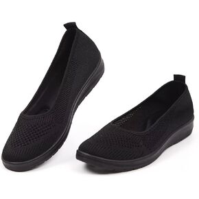 MUSSHOE Walking Shoes Women Breathe Mesh Slip On Sneakers Women Comfortable Lightweight