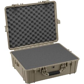 Condition 1 25" Large Waterproof Hard Case Model 839 with Foam, Portable Protective Storage Box for Travel, Hunting, Military, Tactical, Made in USA, 24.50"x 19.46"x8.41" Orange