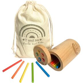 Sticks for Kids Travel Size, Montessori Toddler Toys, Toys for 1-3 Year Old, 1 Year Old Gift, Wooden Toddler Toys, Toddlers Stay Busy, Sensory Toys, Learning Toys for Toddlers, Educational Games