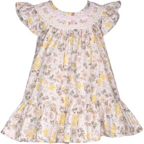 Bonnie Jean Girls Floral Print Smocked Dress