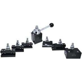 97118 | 7 Piece Set ZiN Coated AXA Quick Change Wedge Style Tool Post 12" Swing