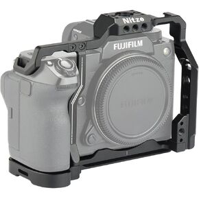 Nitze GFX 50S II Cage/GFX 100S Cage for FUJIFILM GFX 50S II/GFX 100S with Built-in NATO Rail and Built-in Arca Swiss Quick Release Plate - T-F02A