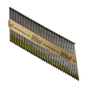 3" x .120 Smooth Shank Framing Nails, Paper Strip Collated, Clipped Head, Bright Coated Finish (30-34 Degree) - 2500pcs Box (DHSNSB-3.120)