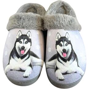 E&S Pets Snugg Slippers for Pet Lovers - Memory Foam House Slippers for Women - Plush Faux Fur Lining - Non-Slip Sole - 32 Dog and Cat Breeds